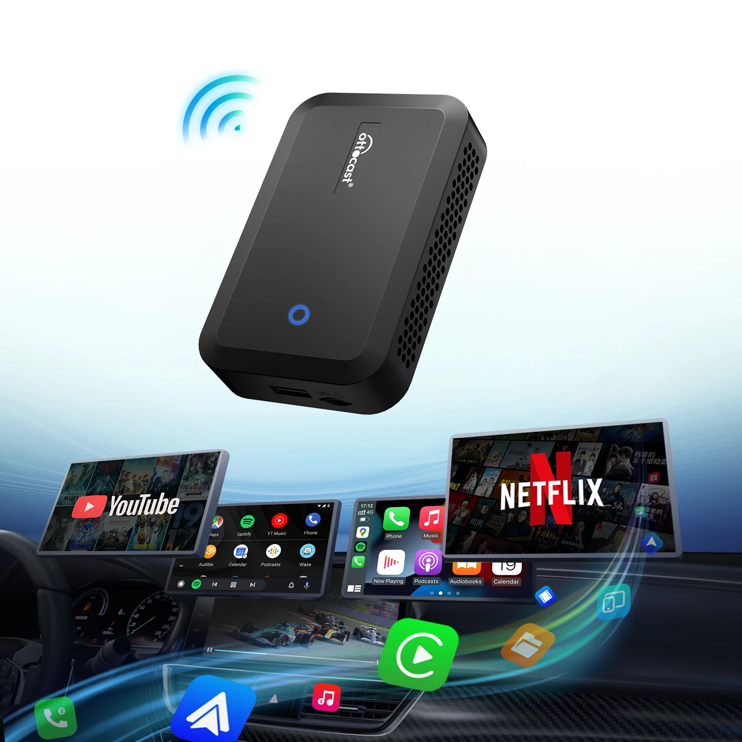 その他 ottocast CarPlay Ai Box PICASOU2 PICASOU 2 PRO Carplay AI Box - Ottocast