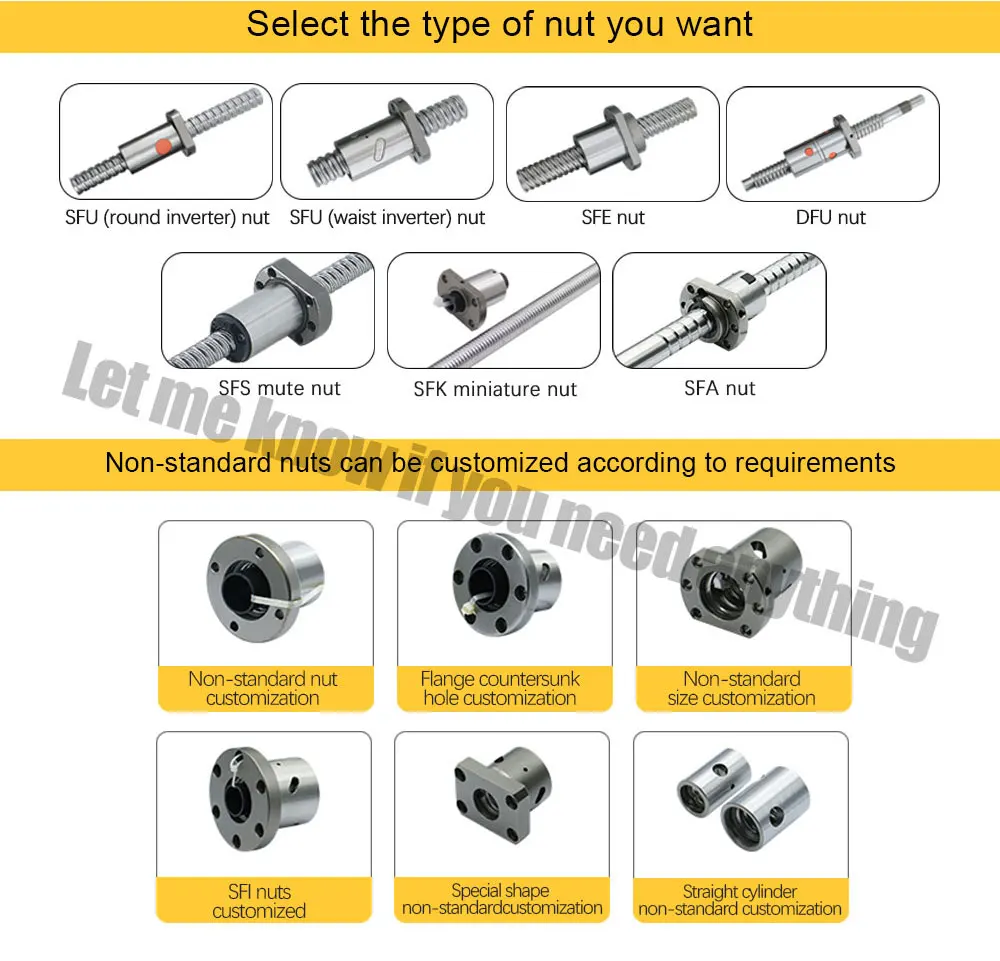 Hltnc Ball Screw C7 C5 C3 Hltnc High Speed And High Precision Ball Screw Ground Ball Screw For