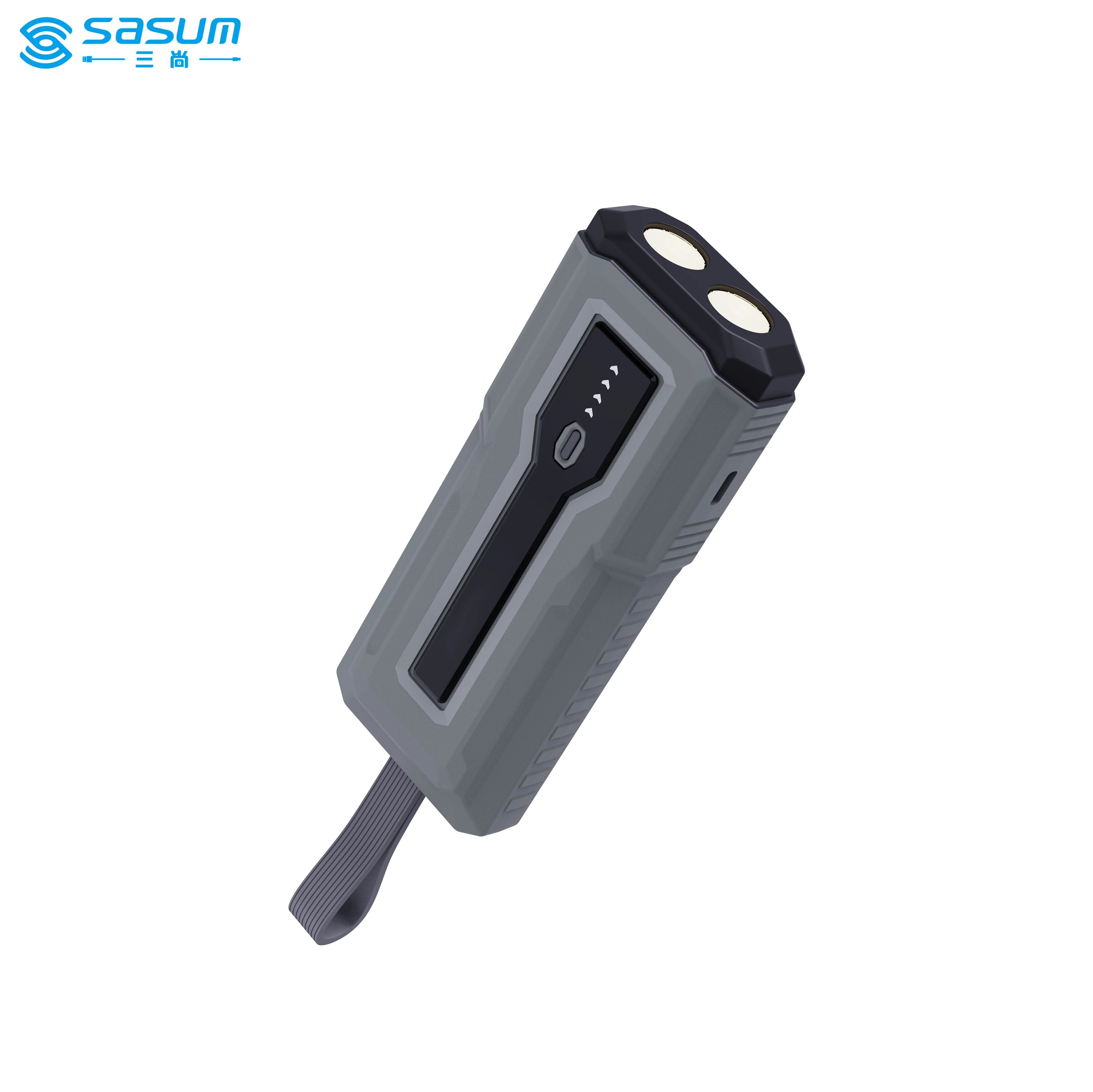 22.5W Max PD Fast Charge Power Bank 10000mAh Flashlight Camping Charger Mobile Supplier with  Silica Gel Lanyard