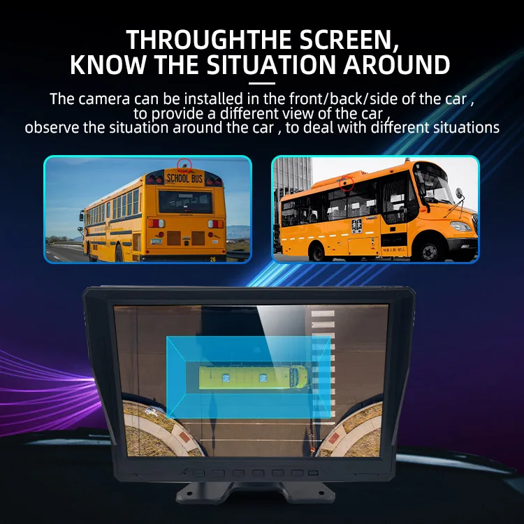 Wemaer BSD 5 Channel Bus Monitor BSD Display Alarm Driver Alert System Smart AI BSD Detection Reversing Aid Camera for Truck manufacture