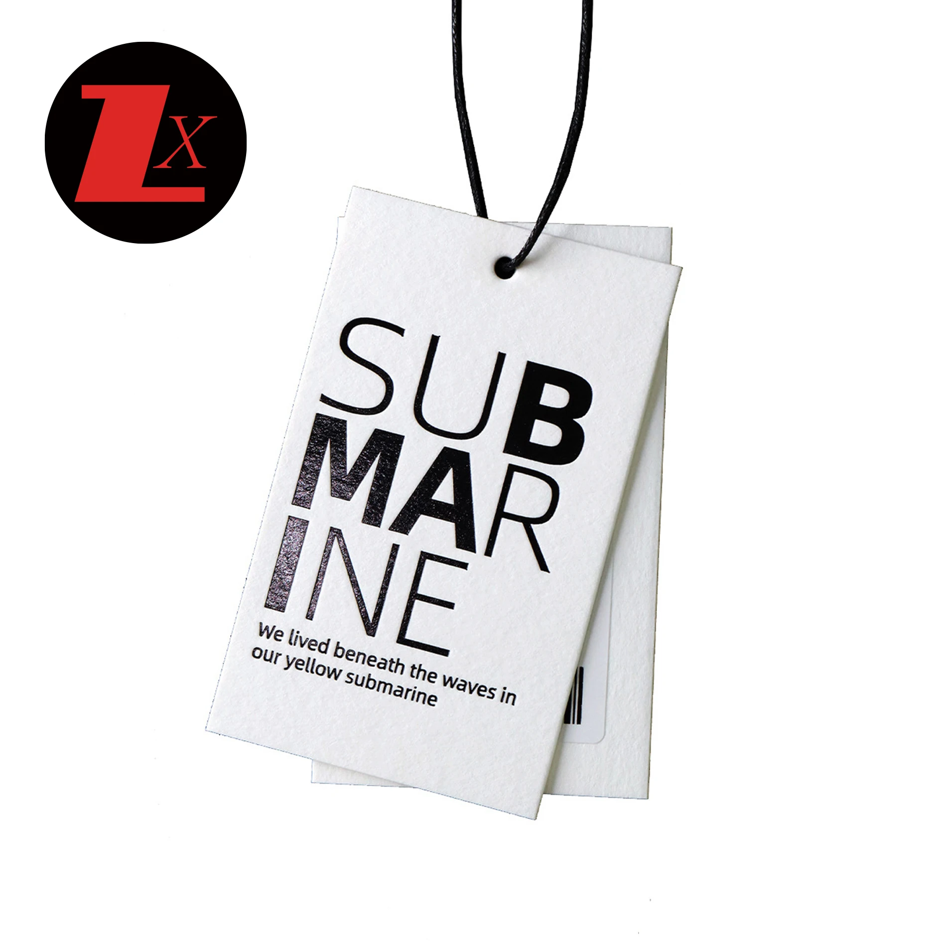 Custom Fashion Design High-density  Cheap Clothing Hangtag String Customized Logo Tag Strings Clothing Swing Tag