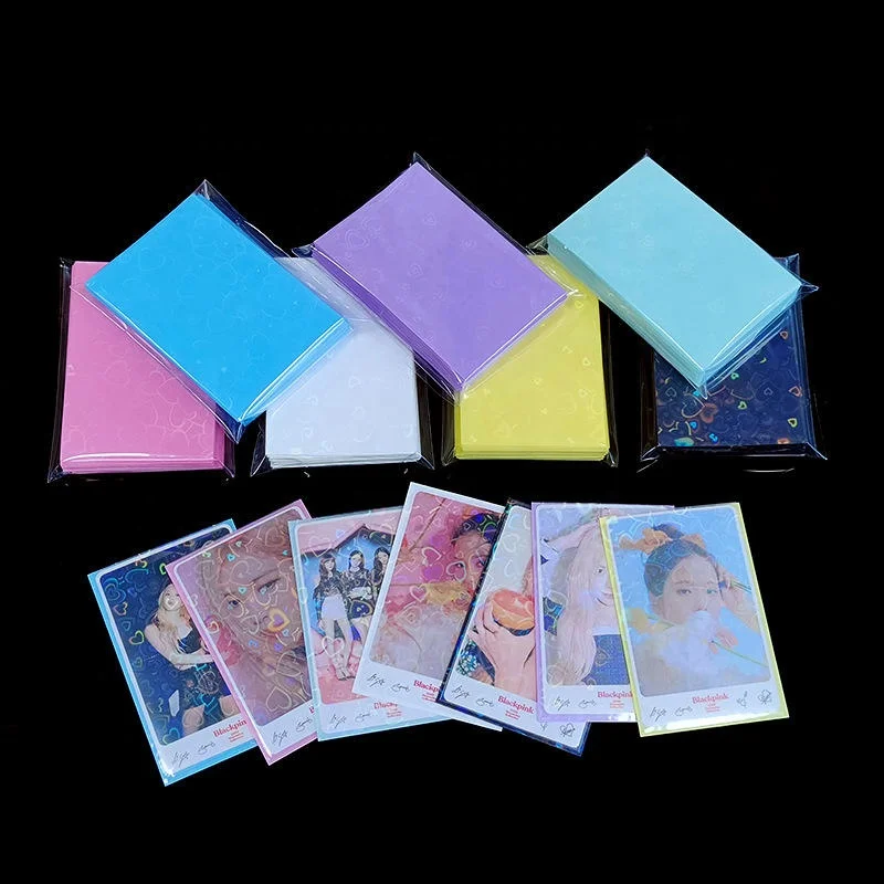 clear holographic card sleeves Holographic Card Sleeves - Heart (57X89 fit)