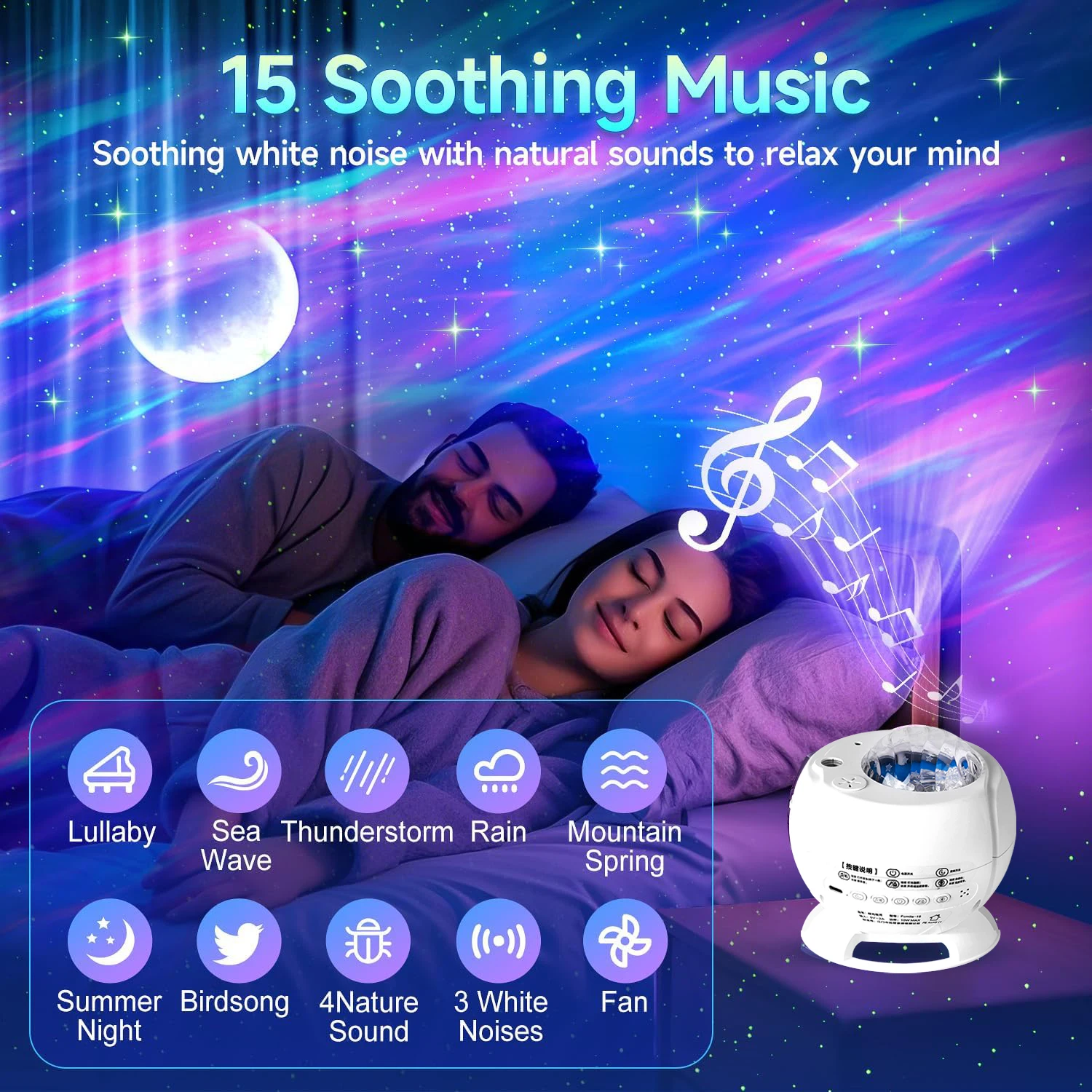 Fábrica de China Precio bajo Residencial 5W Alexa Blue Laser Smart Wifi Music Star Proyector