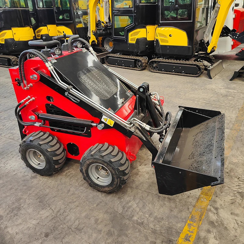 HS-380 Skid Steer Loader 800kg Operating Weight 0.15m³ Bucket 16/17KW KOOP/BAILITONG Optional, Wheel/Track Type Available