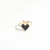 black shell ring-Gold