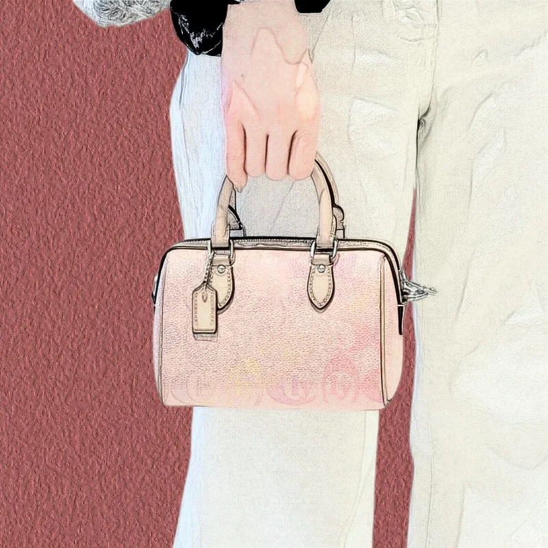High-end Women’s Summer New European American Vintage Printed PU Shell Single Zipper Letter Classic Shoulder Handbag All-match