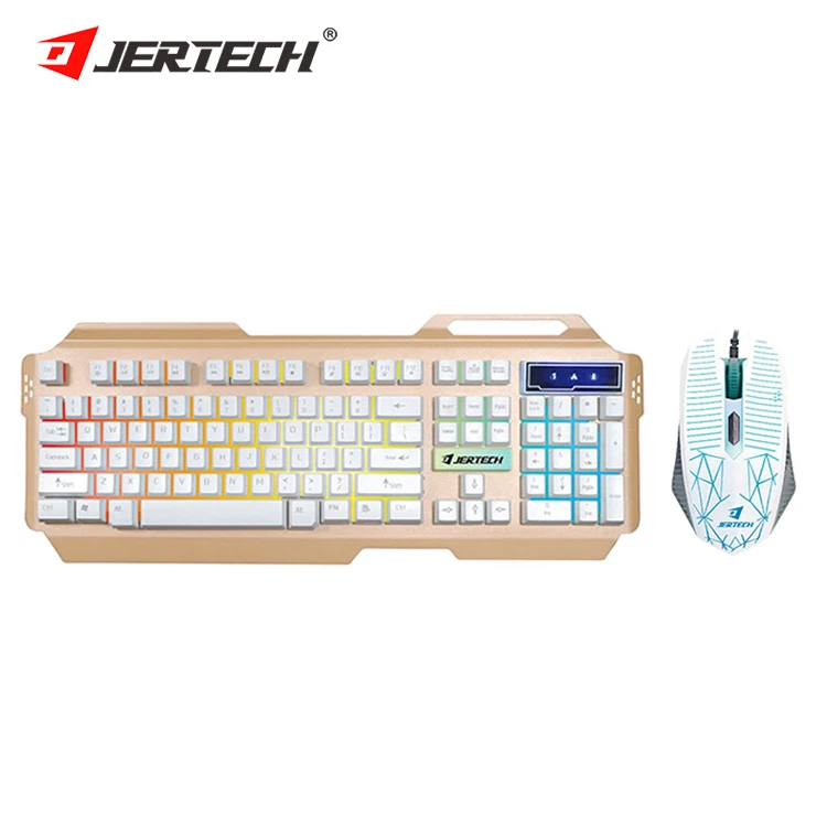 Jertech Keyboard Jertech KM950 Gaming Keyboard and Mouse Combo, Ergonomic Wired Set with ...