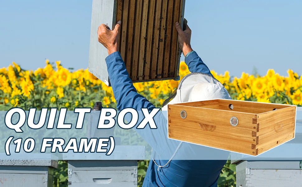 House For Bee Hive 10 Frame Langstroth Beehive Quilt Box Assembled