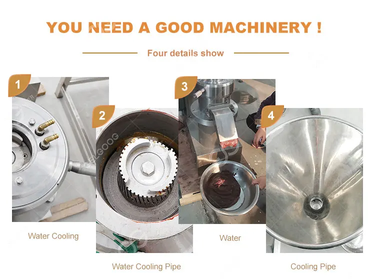 Stainless Steel Cocoa Seed Liquor Refining Grinder Wet Cocoa Nibs