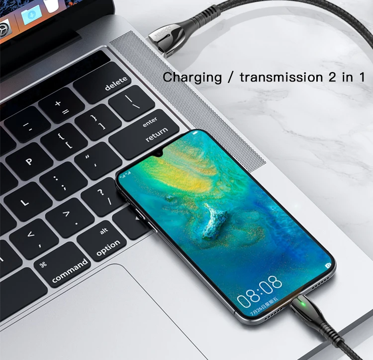 Прямая поставка нейлоновый Плетеный Usb-кабель из цинкового сплава кабель для зарядки и передачи данных Usb-C кабель