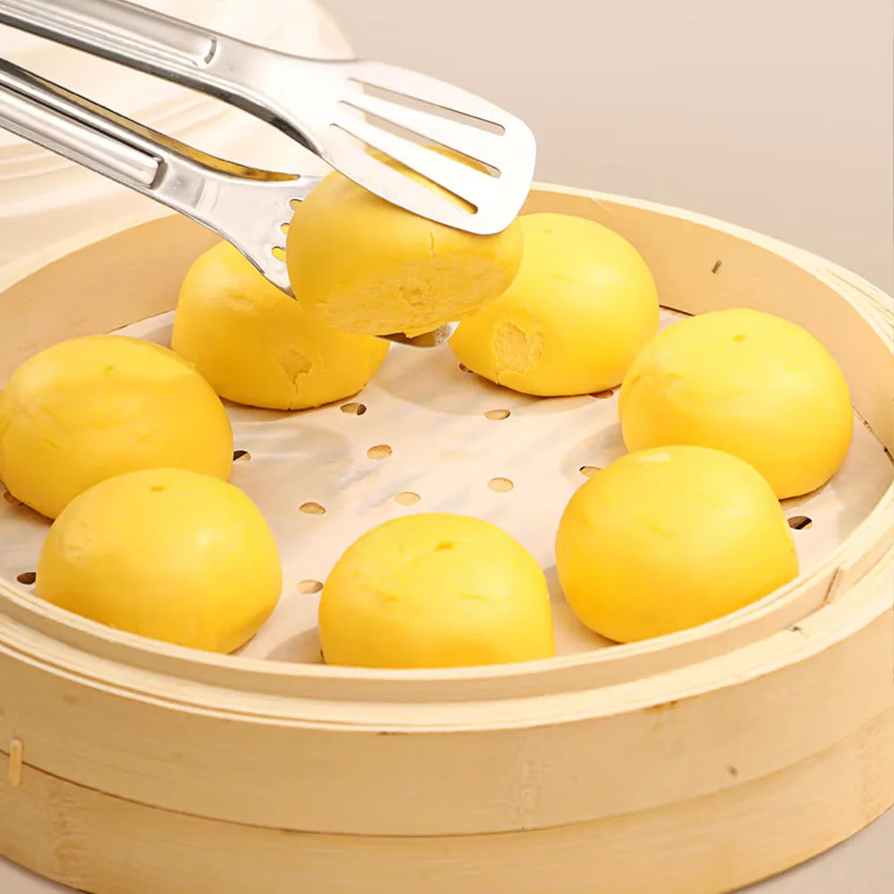 Food Grade Perforated Silicone Oil Nonstick Heat-resistant  Bamboo steamer Cooking Dim Sum Paper Air Fryer Liners Paper