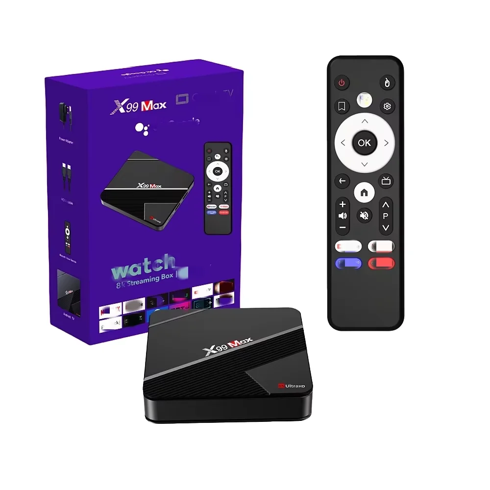 X99 MAX Android 14 4K TV Set Top Box - Octa-Core Control