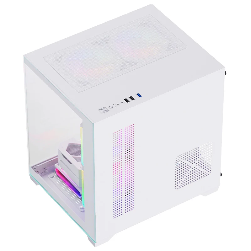 SNOWMAN CS049 Gabinete Gamer Branco Mid-Tower para PC com Vidro