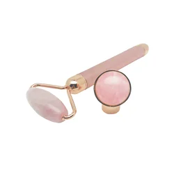 Электрический вибрирующий нефритовый ролик, розовый КВАРЦЕВЫЙ массажер для лица, цвет под заказ