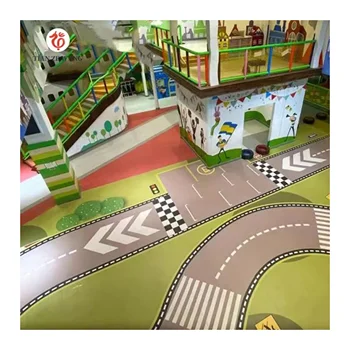 Custom Graphic Design Floor Tiles Sponge PVC Vinyl Flooring Roll 3d Movement Printed Flooring ForSports Venues