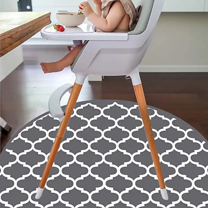 Baby Splat Mat for Under High Chair, 51 x 51 Inch Waterproof and Washable SAnti-Slip Floor Protector factory