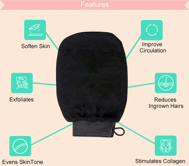 Bio Linen Natural Copper Fiber Combination Hammam Sponge Korean Bath