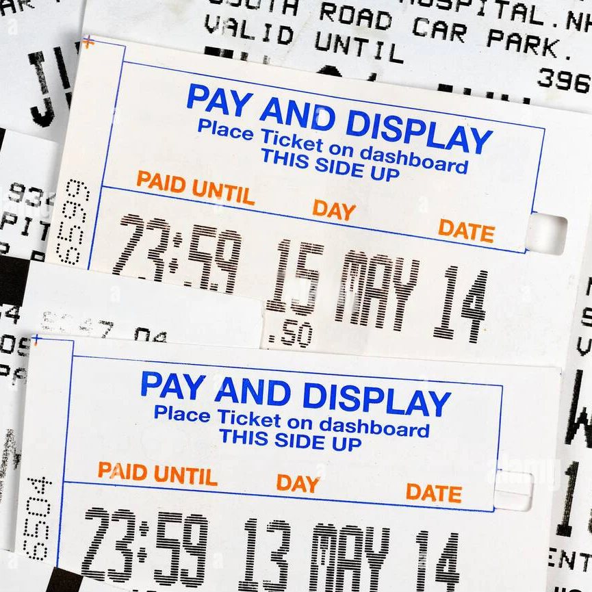 Custom Security Car Parking Ticket Printing Valet Parking Thermal Fanfold Violation Card Tickets With Punch Sequence Code Number