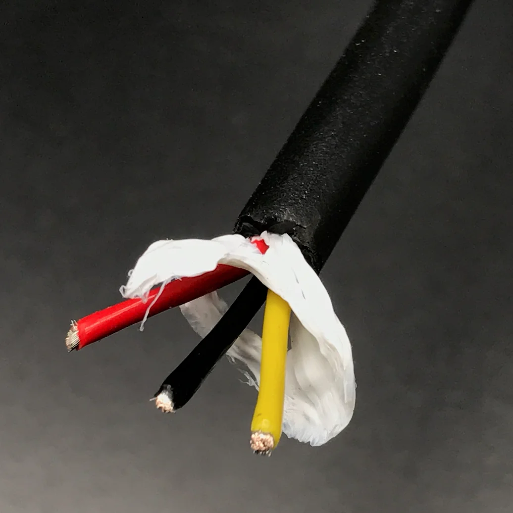 Rovmaker 3 Core Power Line Polyurethane Sheath FEP High Current of 15A Robot Cable of Underwater Rov Tether