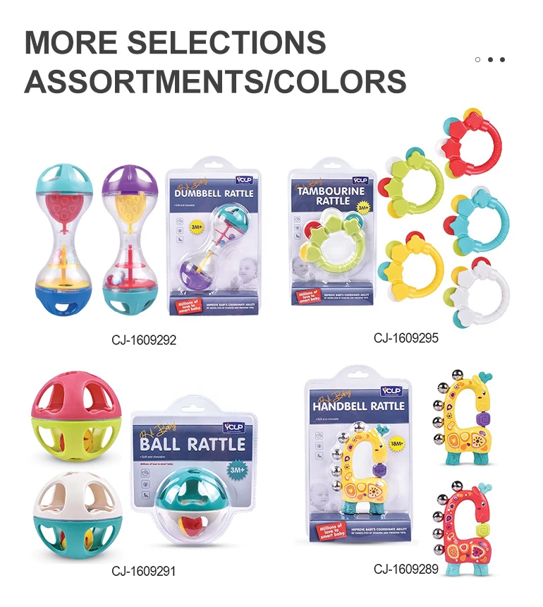 Children Baby Dumbbell Plastic Rattle Toy, Infant Baby Kids Socks Baby Educational Rattle Toys