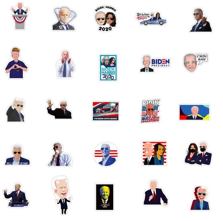 Уличная виниловая самоклеящаяся наклейка для багажа с защитой от УФ-излучения, американский президент 2020, биден-наклейка Харрис