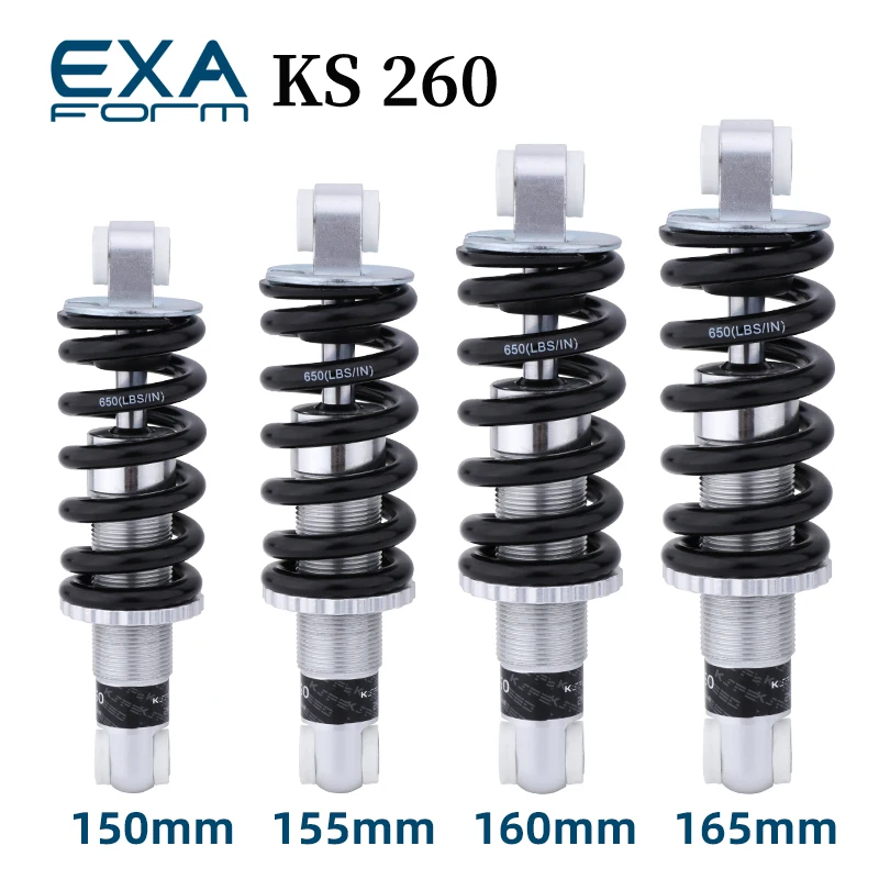 Amortisseur Arrière Lixada KS A5-RR1 – Double Air, 125/150/165/190mm, En Alliage Alu, Léger (170-205g), Pour VTT Ou Vélo Pliant