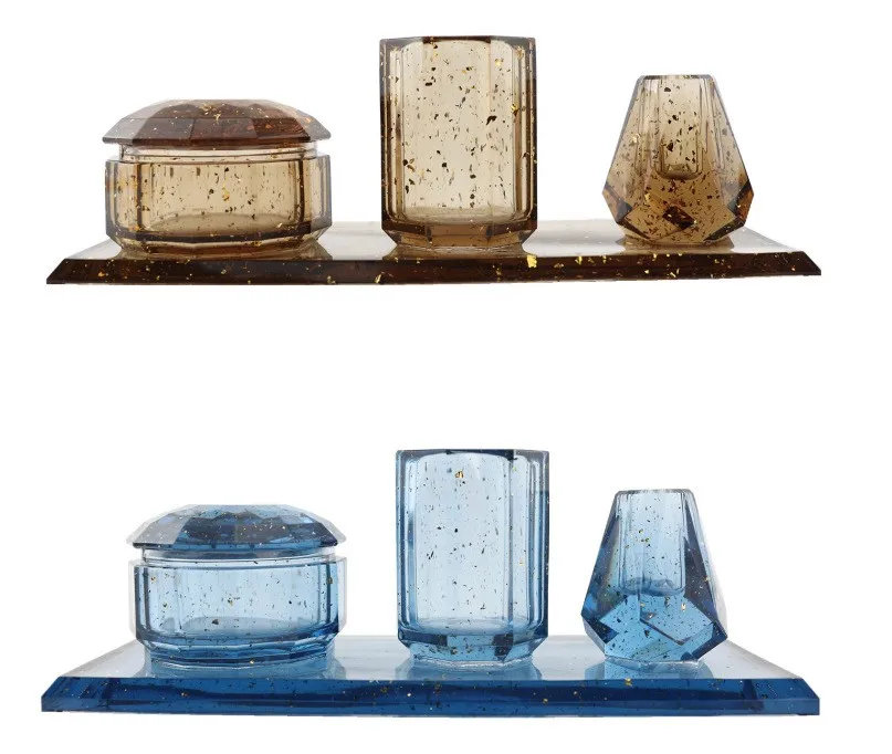 mirror surface high quality silicon mold for pen holder storage box an for resin art molds for epoxy resin