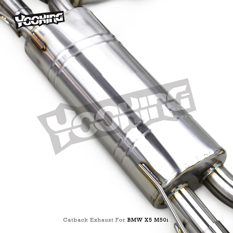 YDステンレス鋼製排気管マフラー BMW X5 G05 M50i X6 G06 M60i 4.4TT