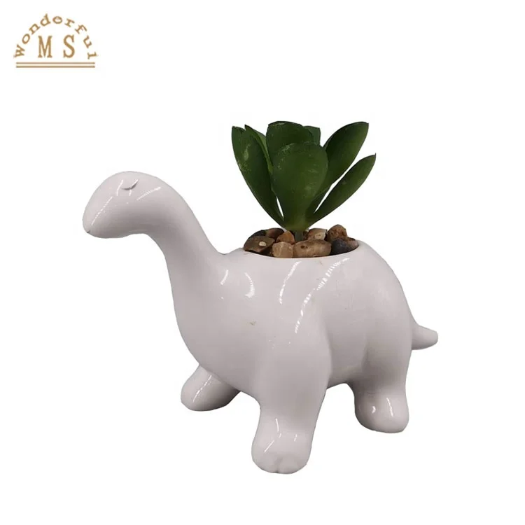 Dolomite Elephant Swan Mini Flower Pot Animal Small Flower Pot for Home Garden Decoration