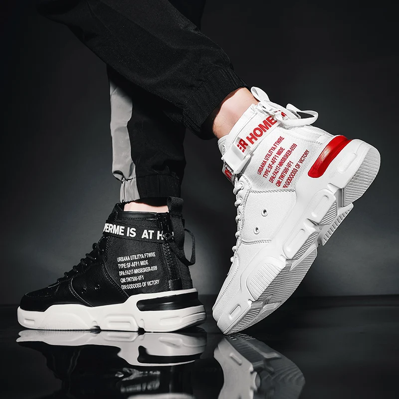 Details about High top skateboard shoes new men's casual sneakers South Korean hip hop Details about High top skateboard shoes new men's casual sneakers South Korean hip hop