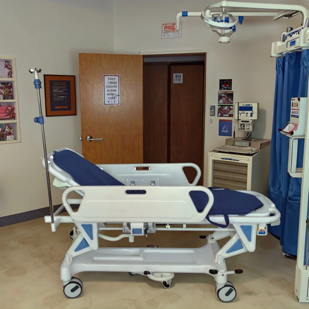 Sample Available - Advanced 360 Degree Maneuverable Surgical Operating Bed One-Pedal Central Braking System 5