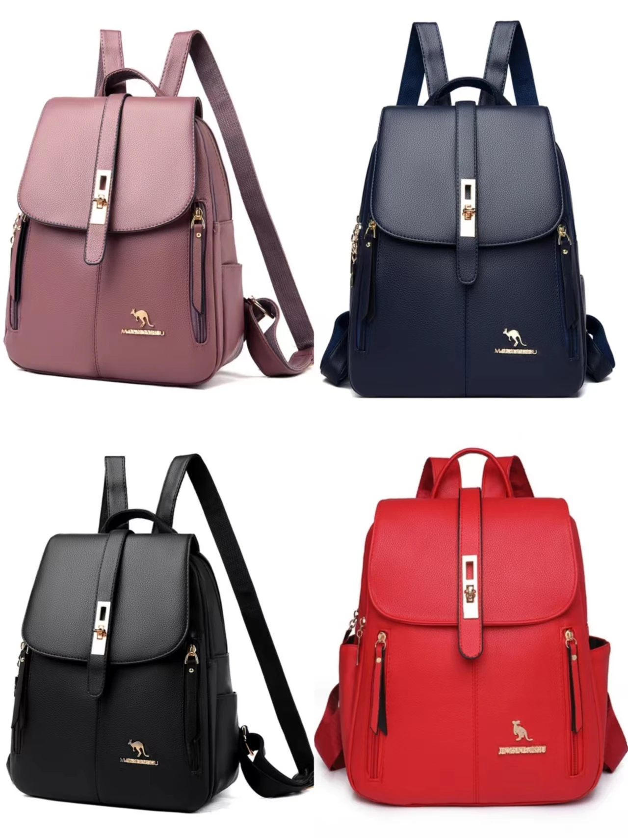 Hot Selling Large Capacity Woman Backpack Soft Leather Backpack Luxury Ladies Backpack