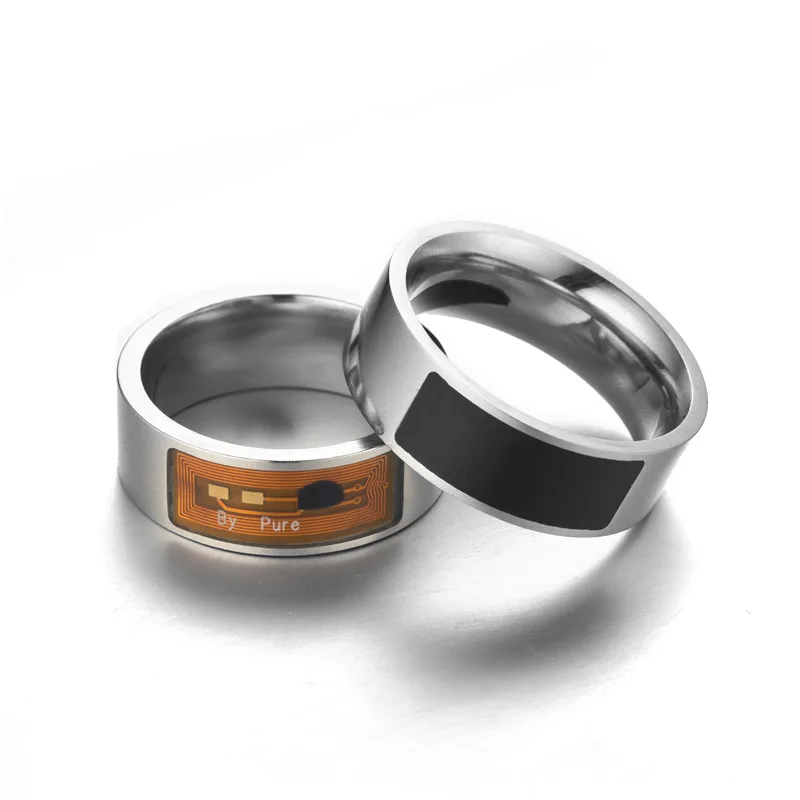 Smart Ring Intelligent Stainless Steel Multifunctional Digital Jewelry Heart Pattern Waterproof Mobile Phone Moon Rings