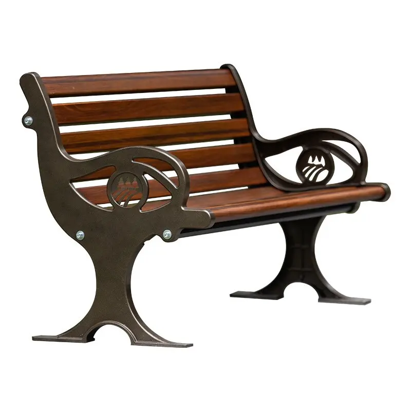 High quality athens classic bench chair street bench outdoor kirsite bench with backrest and handle