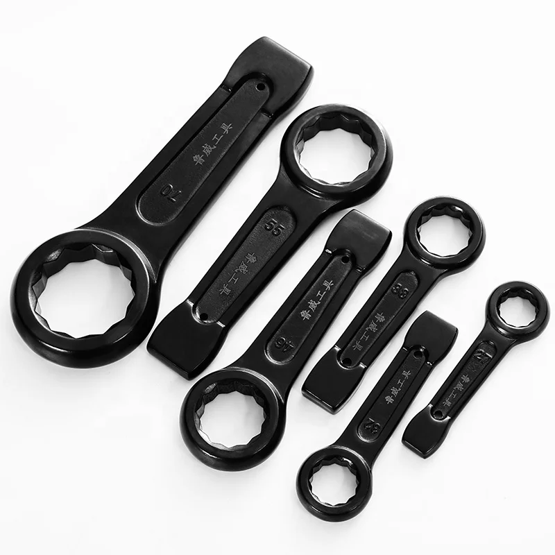 OEM Drop-Forged 24Mm to 125Mm Hammer Impact Box Single Open End Ring Slogging Wrench Spanner