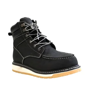 Goodyear Welt Men's Classic Oxford Leather Shoes Genuine Leather Steel Toe All Safety Footwear for Work Outdoor