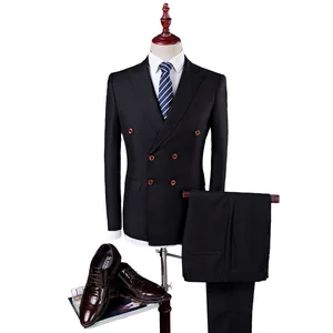 Mens Double Breasted Waistcoat Pants Men Cotton Coat Men Suit