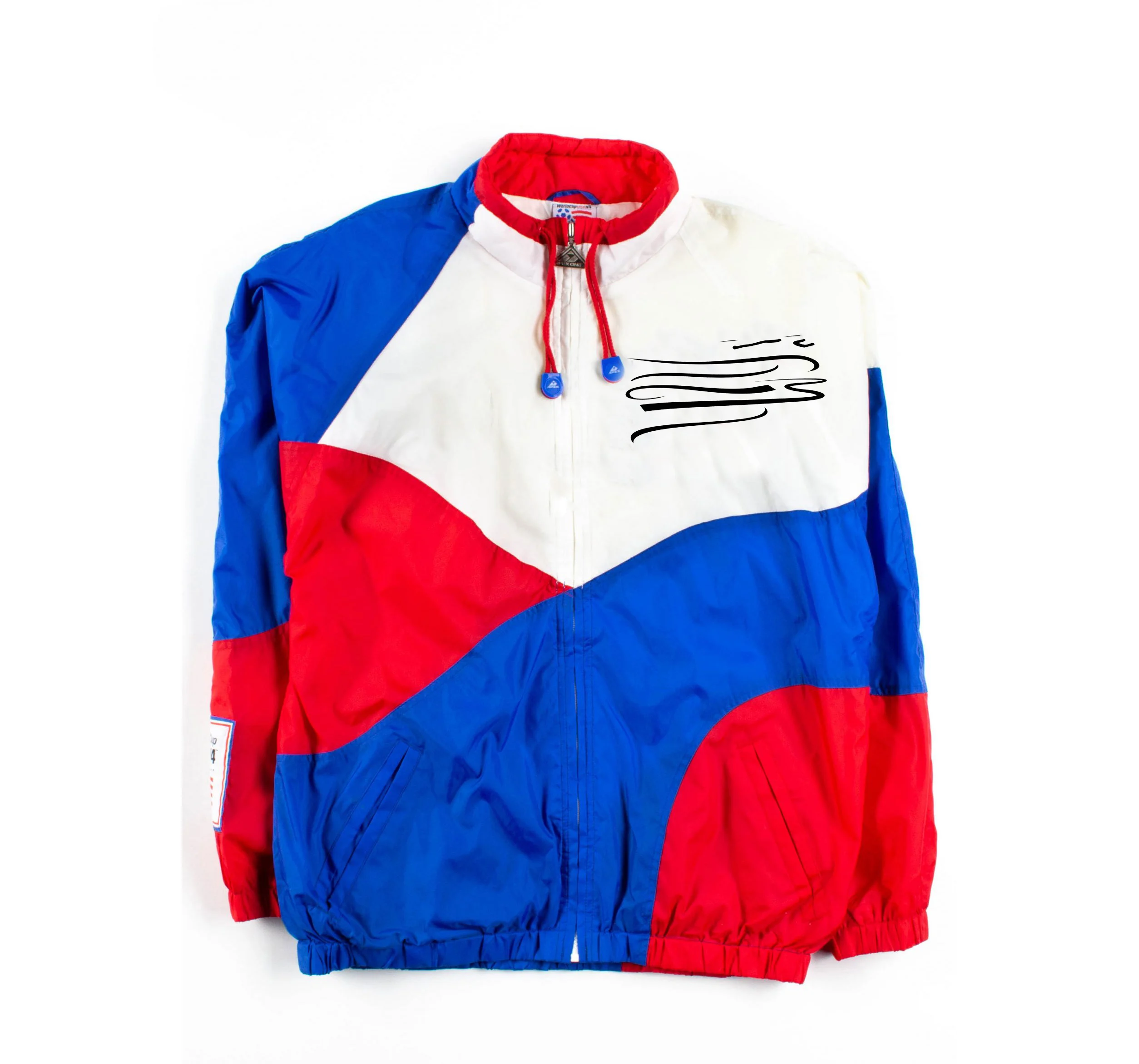 Vintage Custom 80s 90s College Patchwork Jacket Sport Wear Clothing Winter Retro Jacket College Windbreaker Jacket for Men gallery 3