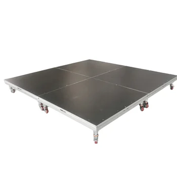 Adjustable Aluminum Alloy Assembly Stage Square Pattern Circular Platform for Music Concerts Wedding Stage Lighting Equipment