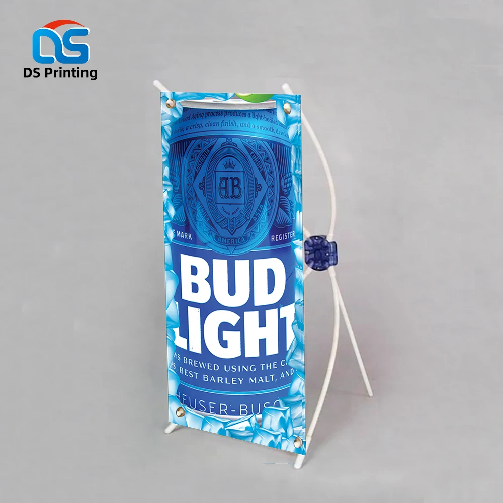 Custom Display X-frame Banner Stand Advertising Display Marketing Waterbase Bamboo X Flex Banner Stand Size 60 X 160 cm