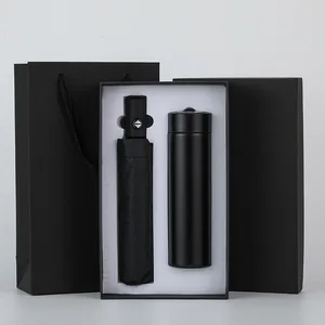 2026 Luxury Promotional Gift Set Promotional Present Water Bottle and Umbrella Set Business Gift Set for Men and Women