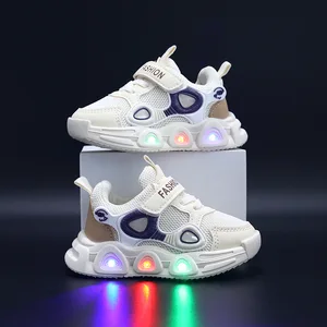 Summer Mesh Upper Sport Shoes Kids Casual Sports Kids Sneakers Boys Kids Shoes Lighting Shoes