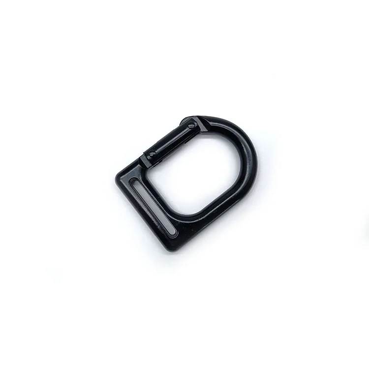 Black Tention Zinc Alloy Strap Buckle Making Accessories Yoga Swivel Snap Hook Carabiner Webbing Carabiner