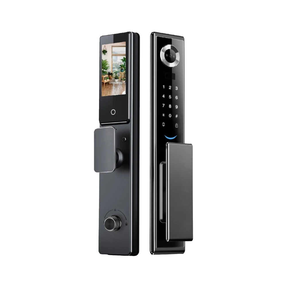Foshan Smart Fingerprint Electric Lock Keyless Access Intelligent Digital Glass Wood Aluminum Door for Apartment Security