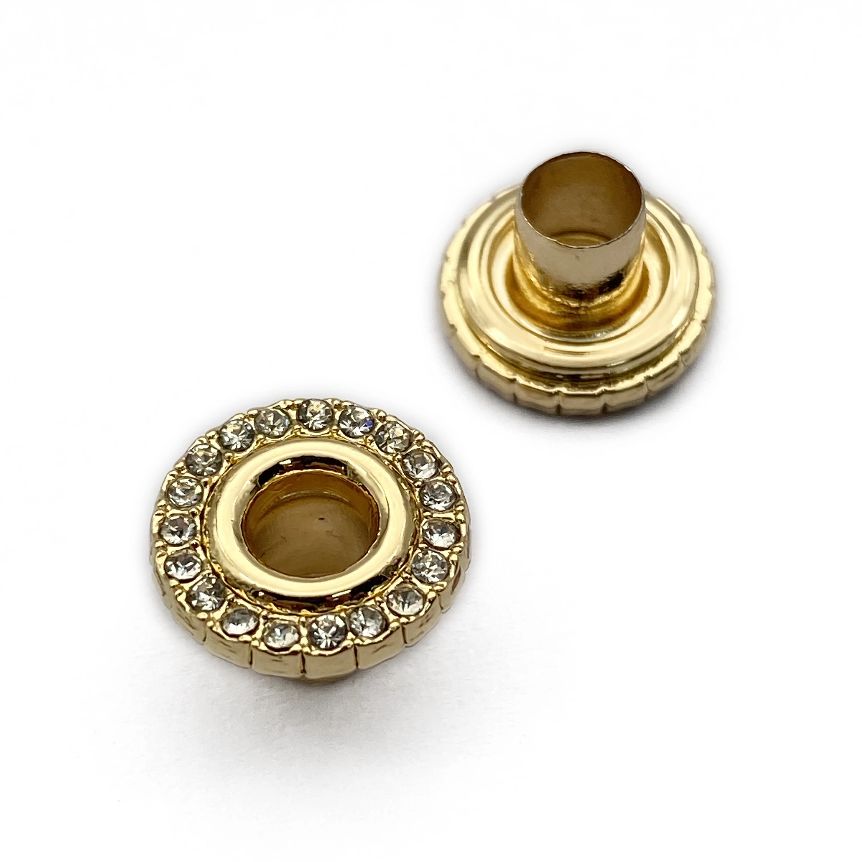 Оптовая продажа, новый дизайн, украшение из горного хрусталя, металлические петли для обуви, кожаные петли золотого цвета