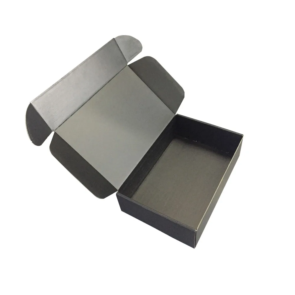 Черная картонная коробка на заказ Гофрированная почтовая