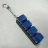 Coque noire à quatre touches - Capuchon bleu marine