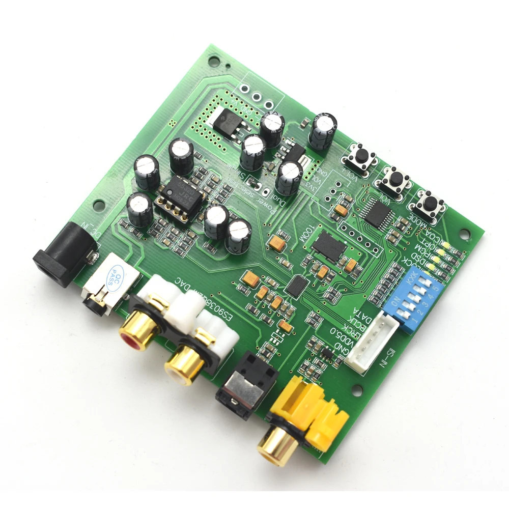 ES9038Q2M I2S IIS DSD DOP Coaxial Fiber SPDIF Digital Audio DAC Decoder  Board Support 32bit 384k DSD64 128 256| Alibaba.com