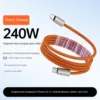 Orange  240W PD 3.0 C to  C Magnetic Sticky Fast Charging Cable