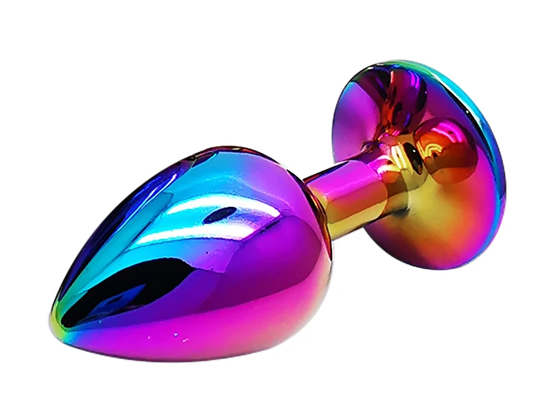 Colorful Rhinestone Buttplug Decorative Crystal Rainbow Metal Princess Anal Butt Plug